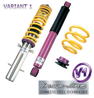 KW Variant 1 Coilover Kit Skoda Fabia sedan 04/07- [Power] 44-77kW [Max Axle Weight] Front:-890kg Rear:-840kg [Lowering] Front:25-55mm Rear:25-50mm
